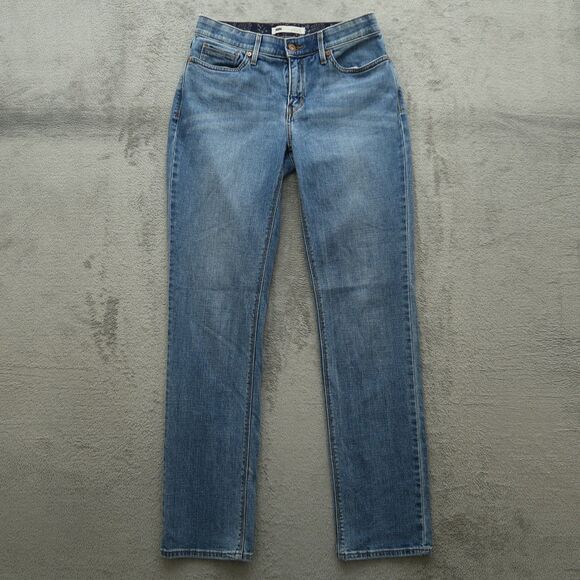 Levi's 525 Jeans Women's Size 8M Blue Mid-Rise Straight Leg Denim 32" Inseam - Picture 1 of 16